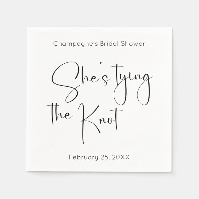 Modern Möhippa för skript som hon Gifter sig Pappersservett (Framsidan)