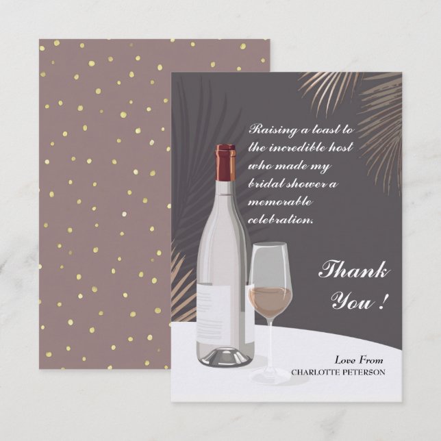 Modern Möhippa Host Tack Anteckningskort (Fram/baksida)