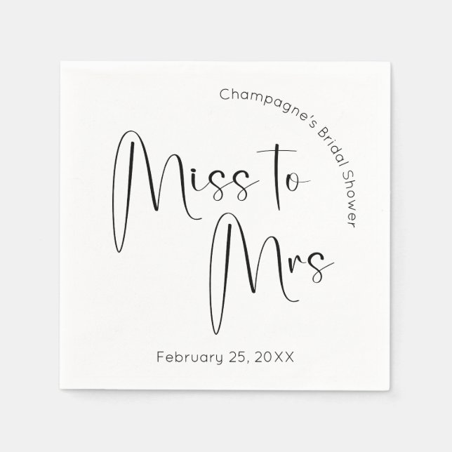 Modern Möhippa Miss till Mrs. Pappersservett (Framsidan)