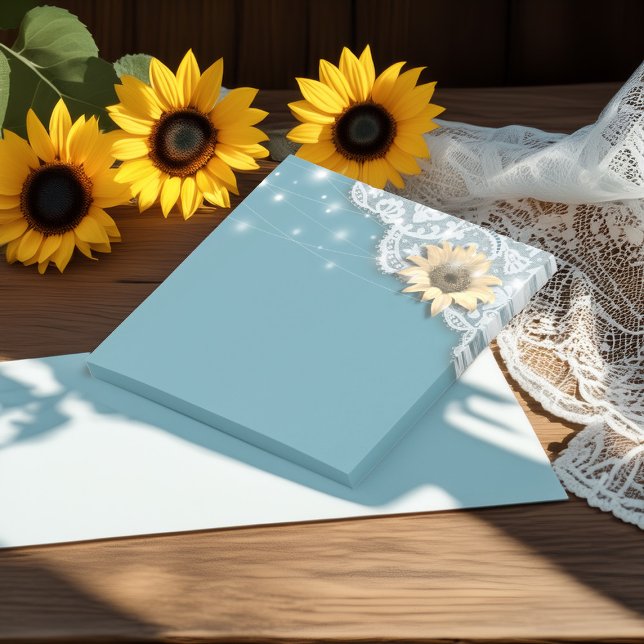 Modern Möhippa Snöre Solros String Ljus Post-it Block (Skapare uppladdad)