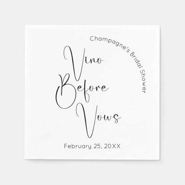 Modern Möhippa Vino före Vows Pappersservett (Framsidan)