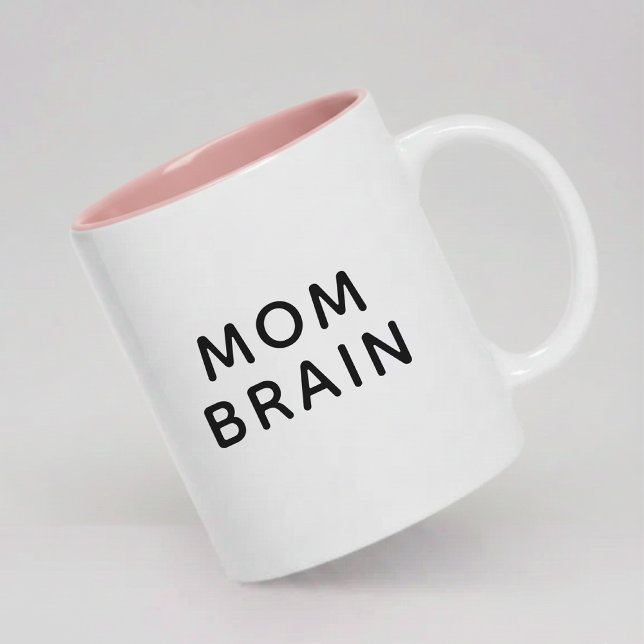 Modern Mom Brain Mug Mother’s Day Gift for Mom Två-Tonad Mugg (minimalist mom mug for her, mothers day mug for mom, birthday and christmas mug gift for mom)