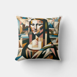 Modern Mona Lisa Glasmosaik T-Shirt Kudde