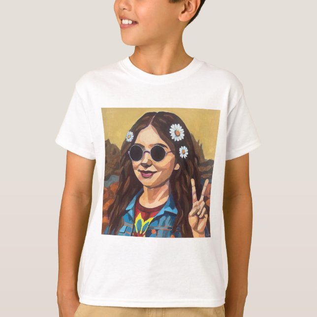 Modern Mona Lisa-målning - inspirerad av da Vinci T Shirt (Framsida)