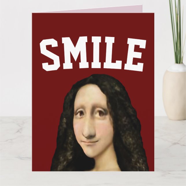 MODERN MONA SMILE! BIRTHDAY-KORT TACK KORT (Framsida)
