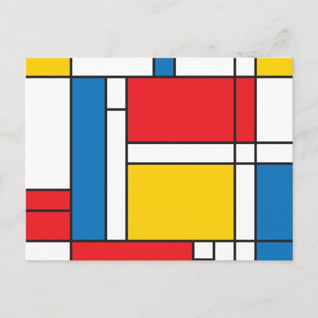 Modern mondrian Inspired Graphic Mönster Vykort (Framsida)