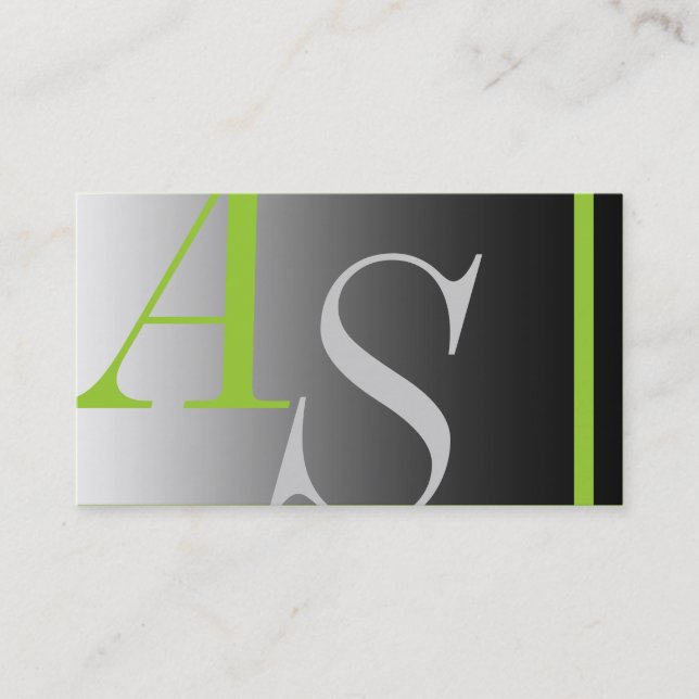Modern Monogram 101 Visitkort (Framsida)