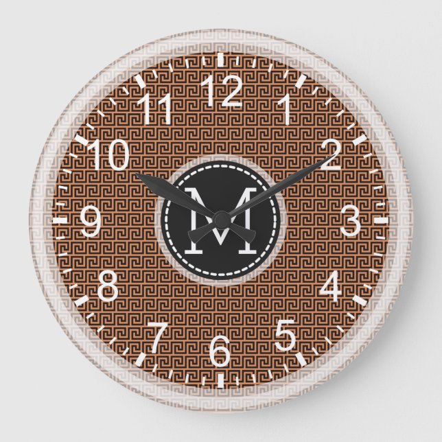 Modern monogram #13 stor klocka (Framsida)