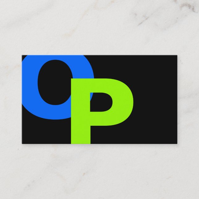 Modern Monogram 22 Visitkort (Framsida)