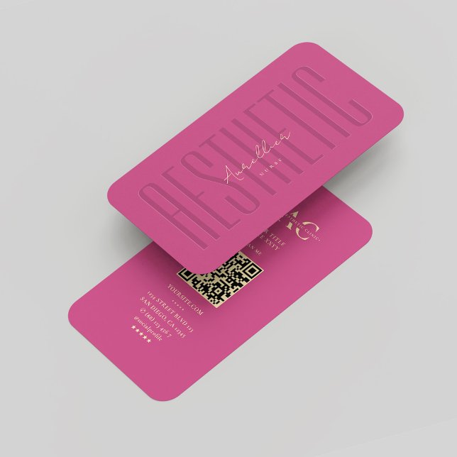 Modern monogram Aesetiker Rosa Guld Visitkort (Modern Monogram Aesthetic Aesthetician Pink Gold Business Card
)