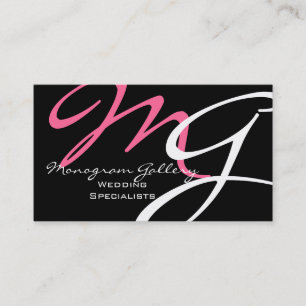 Modern Monogram Affärskort - Rosa Visitkort