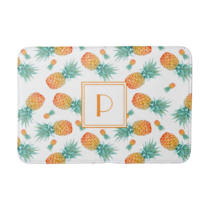 Modern monogram ananas Frukt Mönster Badrumsmatta