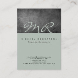 Modern monogram Ash Grått Chalkboard-Affärskort Visitkort