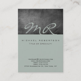 Modern monogram Ash Grått Chalkboard-Affärskort Visitkort