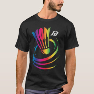 Modern Monogram Badminton Shuttlecock T Shirt