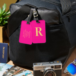 Modern Monogram Bagagebricka