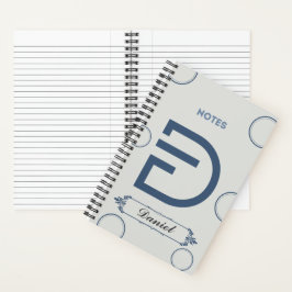 Modern monogram bärbar dator med Brev D