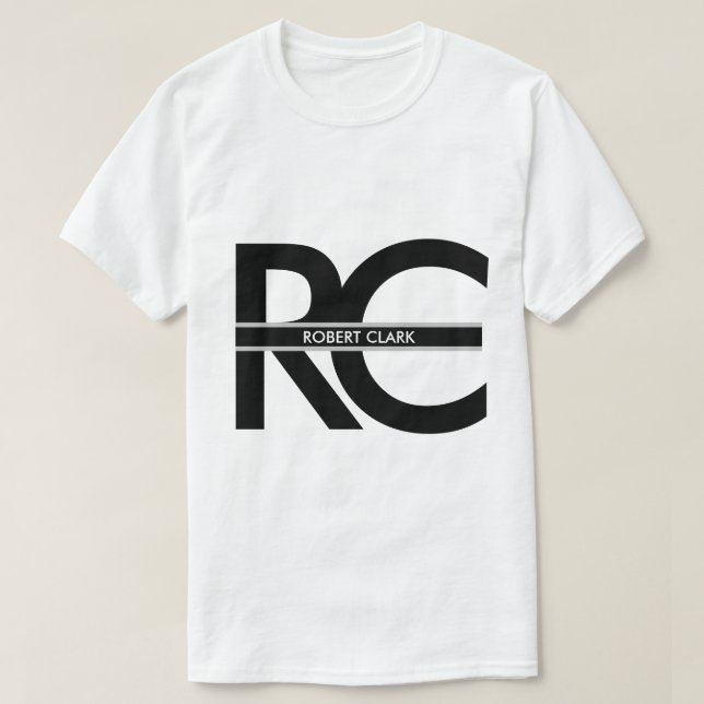Modern Monogram Basic T-Shirt (Design framsida)