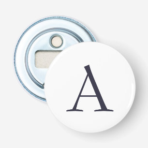 Modern monogram, blå oformaterad Elegant, initialt Flasköppnare