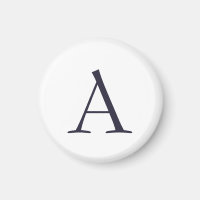 Modern monogram, blå oformaterad Elegant, initialt