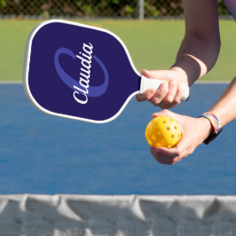 Modern monogram - blå Pickleball Paddle