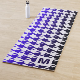 Modern monogram Blue Gradient Houndstooth Mönster