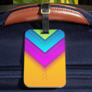 Modern monogram Boho Geometric Chic Bagagebricka