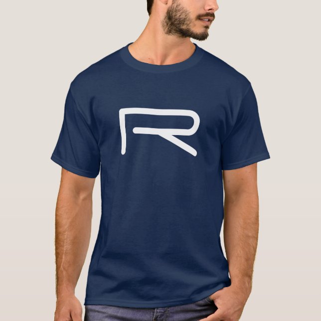 Modern Monogram - början lägger du till textflotta T Shirt (Framsida)