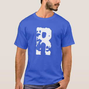 Modern monogram - början lägger till texten i djup t shirt