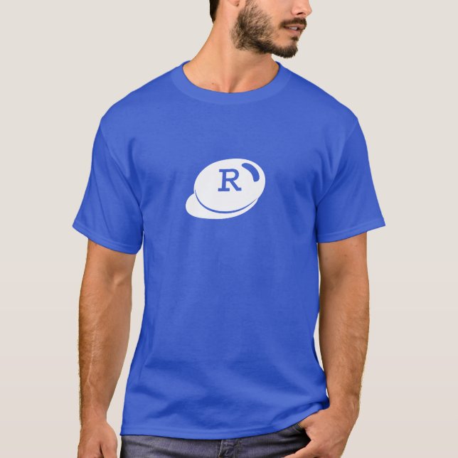 Modern monogram - början lägger till texten i djup t shirt (Framsida)