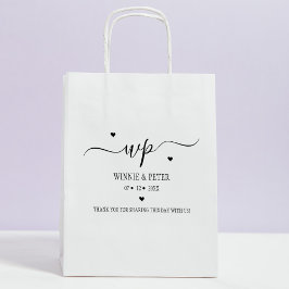 Modern Monogram Bröllop Anpassningsbar Stämpel