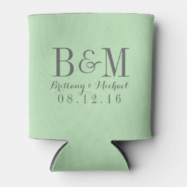 Modern Monogram Bröllop Mint-Grönt