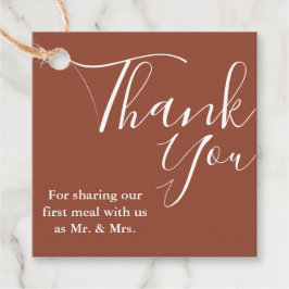 Modern Monogram Bröllop - tack Möhippa Gåvor Etiketter