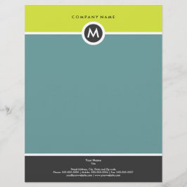 Modern Monogram Business Letterhead Brevhuvud