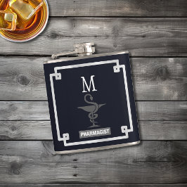 Modern Monogram Caduceus Pharmacist Fickplunta