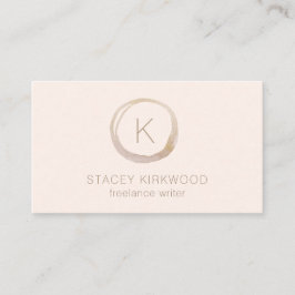 Modern Monogram Circle Logotyp Elegant Visitkort