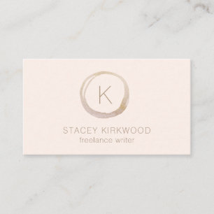 Modern Monogram Circle Logotyp Elegant Visitkort