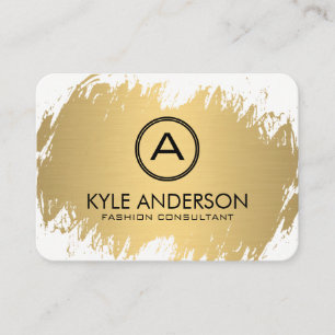 Modern Monogram Classic Guld Lux Expression Visitkort