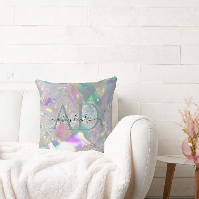Modern Monogram Crystal Pillow Kudde (Soffa)