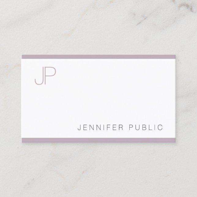 Modern Monogram design - liten Elegant - ovanlig Visitkort (Framsida)