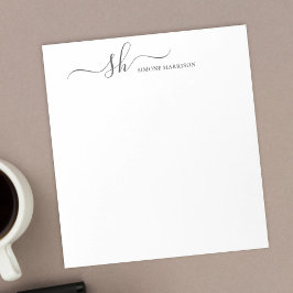 Modern monogram Elegant Calligraphy-Personlig Anteckningsblock
