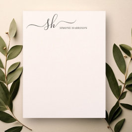 Modern monogram Elegant Calligraphy-Personlig Brevhuvud