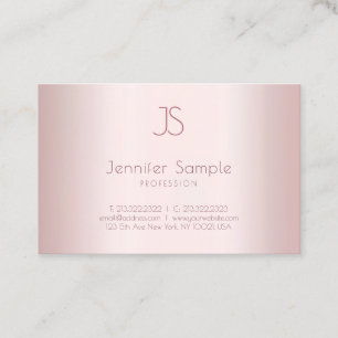 Modern Monogram-Elegant-Färg-minimalistisk Ro Visitkort