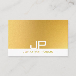 Modern Monogram Elegant Guld-mall, Professionell Visitkort