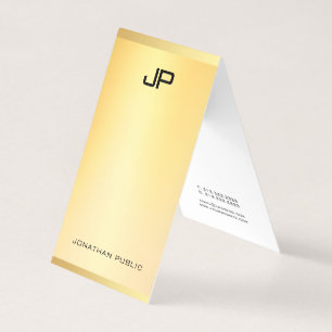Modern Monogram-Elegant i Guld Professionell - enk Visitkort