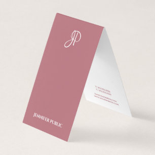 Modern Monogram-Elegant i ro Guld är enkel Visitkort