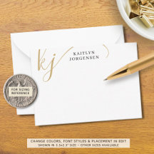 Modern Monogram-Elegant Initialer Black Guld