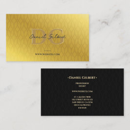 Modern Monogram Elegant Professionell Guld Inslag Visitkort
