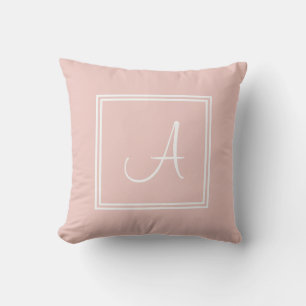 Modern monogram Elegant - Rosa - mall Kudde