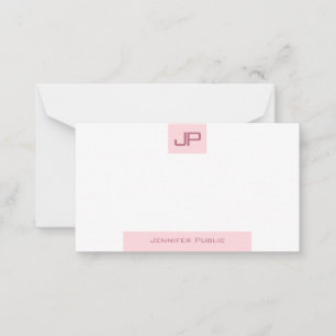 Modern monogram - enkel elegant - mall för Rosa